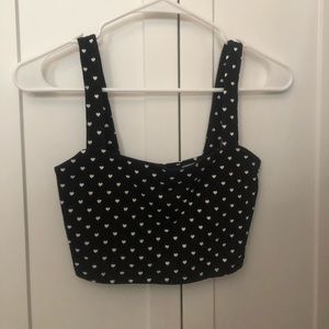 Forever 21 heart cropped tank top
